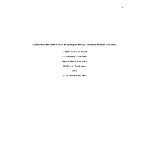 Excel avanzado Isabel Sofia Ararat 10-8.
