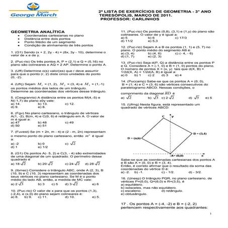 2listadeexerccios3ano geometriaanaltica-110310090953-phpapp02