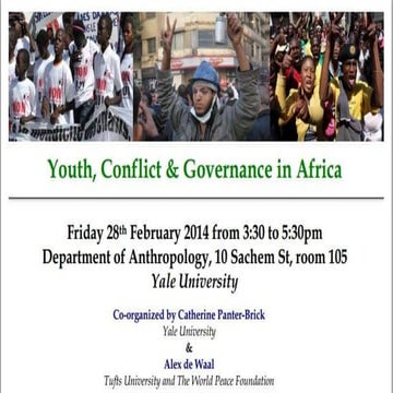 My Presentation @ Yale university (Youth,Conflict& Governance in Africa)
