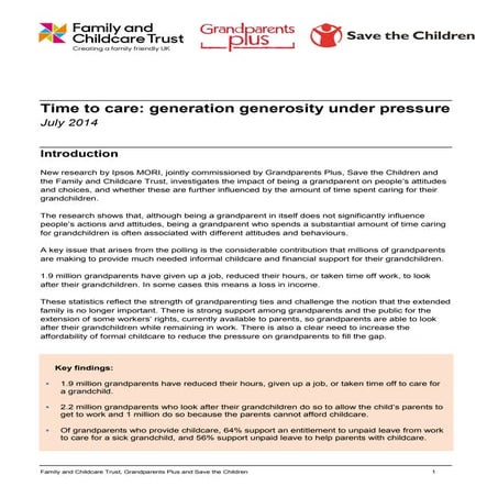 Time to care generation generosity under pressure report