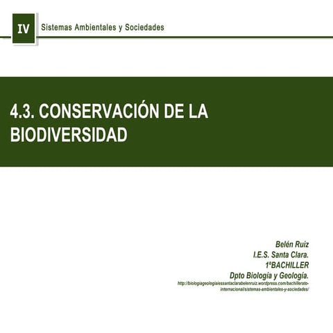 3.  conservación de la biodiversidad