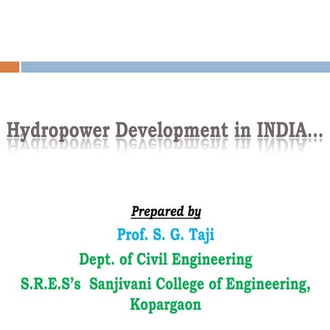 Hydropower Development in India