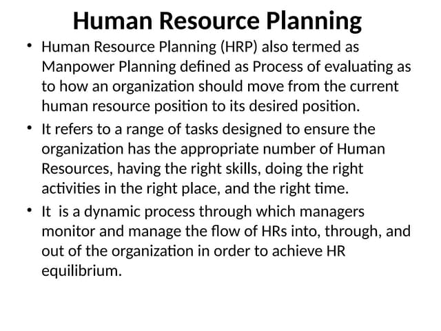 3.Human Resource Planning presentation ppt