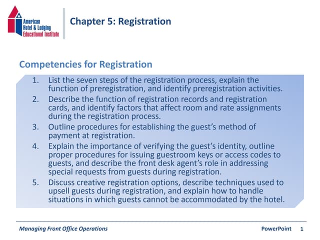 Chapter 5: Registration