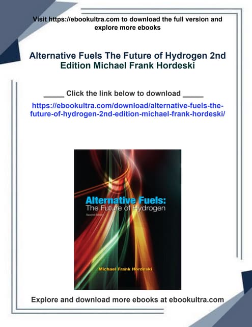Alternative Fuels The Future of Hydrogen 2nd Edition Michael Frank Hordeski