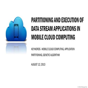 Research Seminar Presentation - A framework for partitioning and execution of...