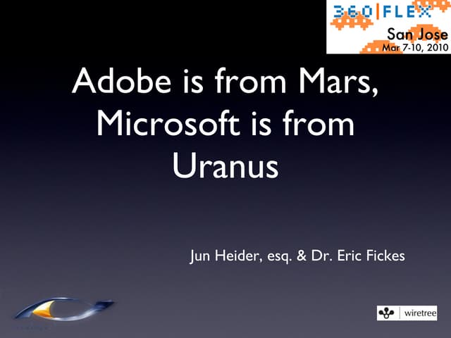 Adobe is from Mars, Microsoft is from Uranus.  A look at two competing web st...