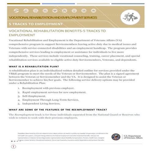 VR&E Division Services