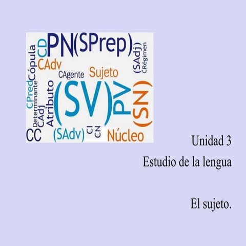 3 El sujeto