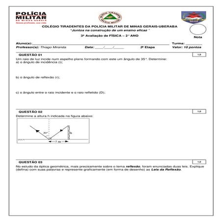 3° etapa_3° avaliação_Tipo I_2° ano