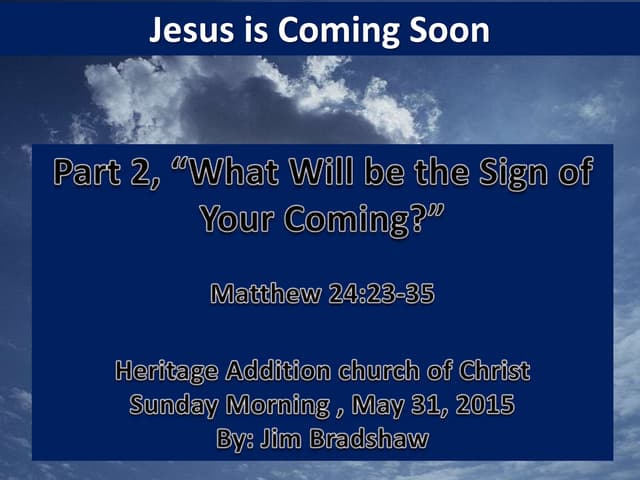 Ha33 05312015 - jesus is coming soon part 2