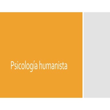 Psicología humanista
