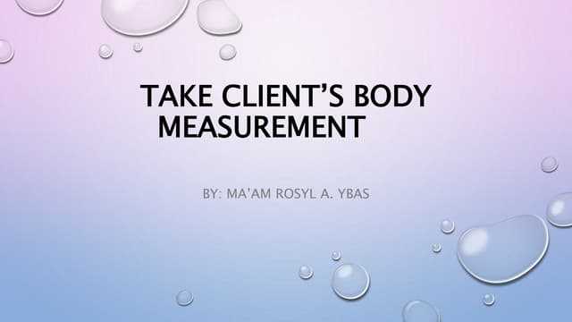 4. Take Client's Body Measurement.pptx