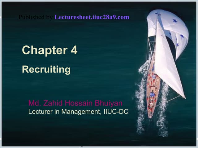 Chapter 4 recruitment