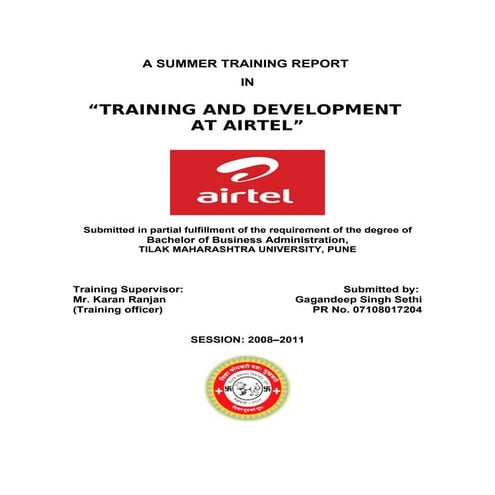 45087468 airtel-final-project-report