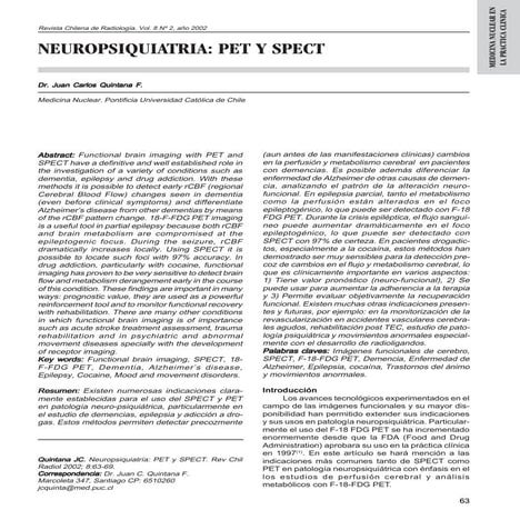 NEUROPSIQUIATRIA: PET Y SPECT 