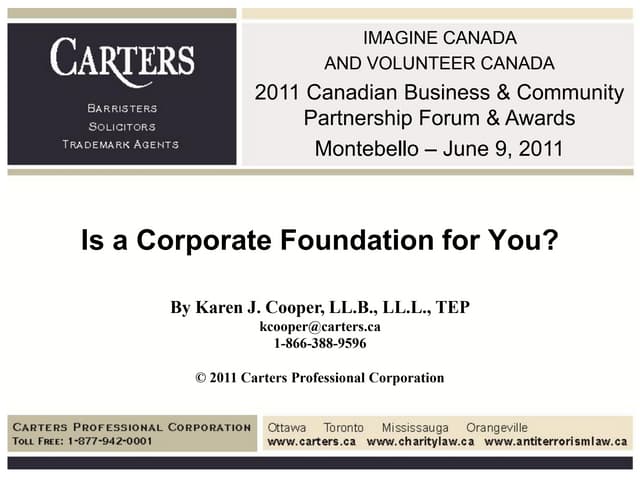 4 d is a corporate foundation for you karen cooper