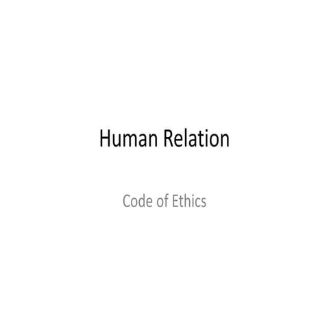 4 human relation