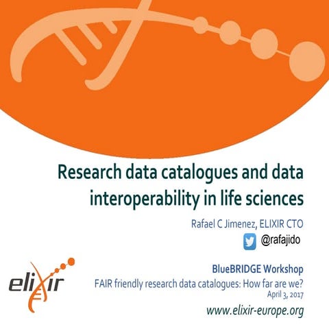 Research data catalogues and data interoperability in life sciences