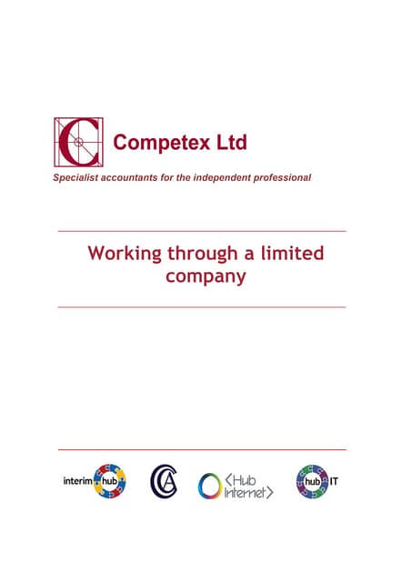 Working Through a Limited Company Brochure