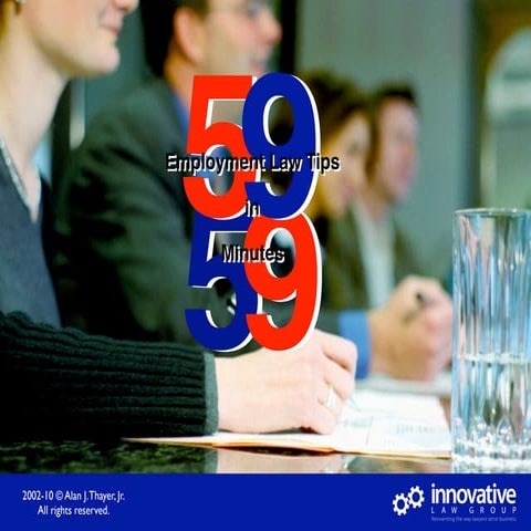59 Employment Law Tips