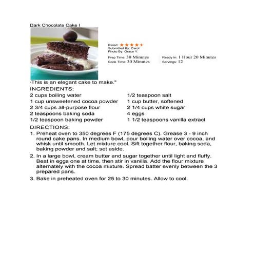 5 cake recipe