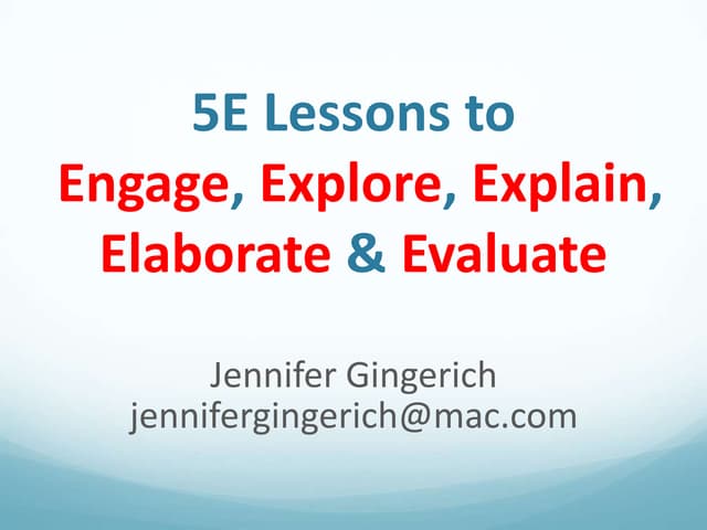 Infusing the 5 E Model with Digital Media