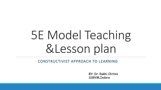 5 e model teaching &amp;lesson plan