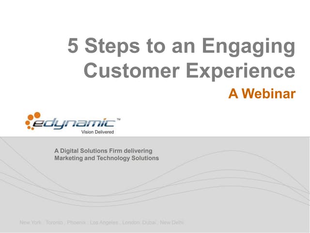 5 steps to an engaging customer experience
