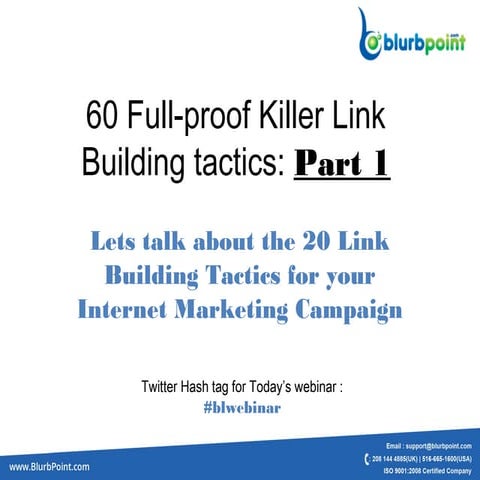 60 Killer Link Building Tactics Part 1