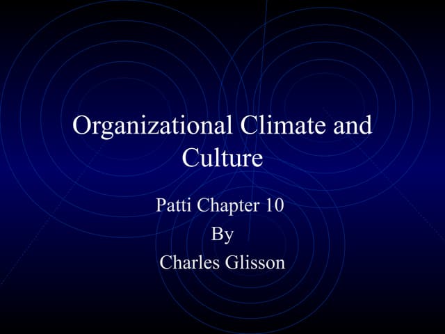 organizational climate