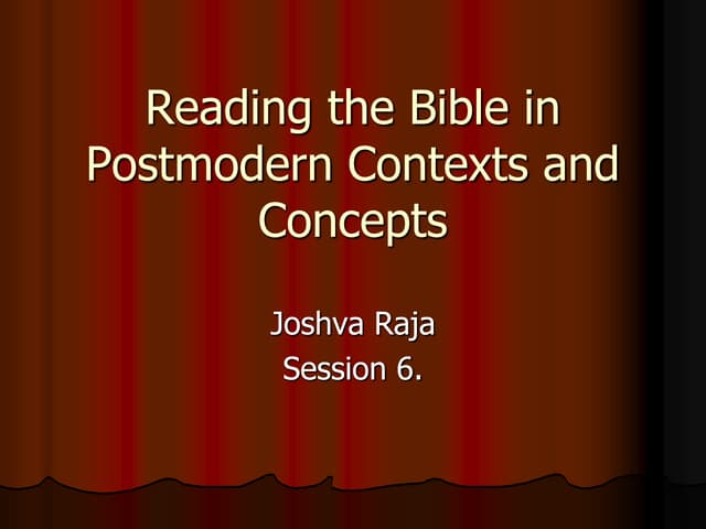 6 bible and postmodern context (2)