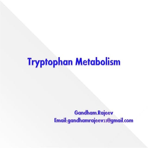 TRYPTOPHAN METABOLISM