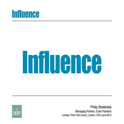 Philip Sheldrake - Influence