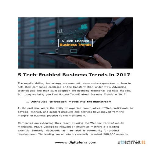 5 Tech-Enabled Business Trends in 2017