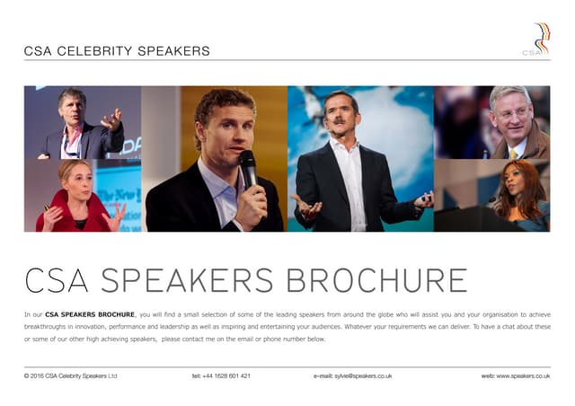 CSA Speakers Brochure 2016