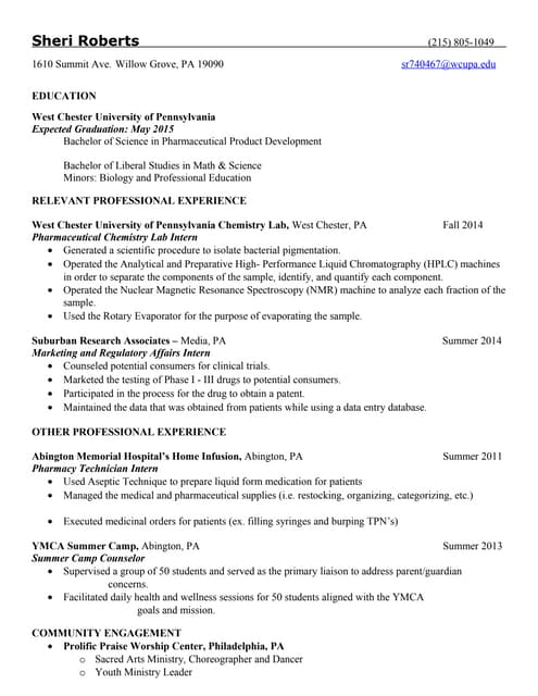 Sheri R. Resume
