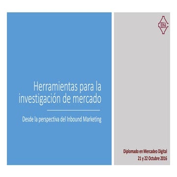 Herramientas para la investigación de mercado