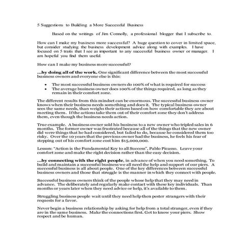 5 Suggestions to Building a More Successful Business