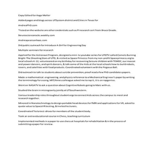 Neuroscience BS C.V.