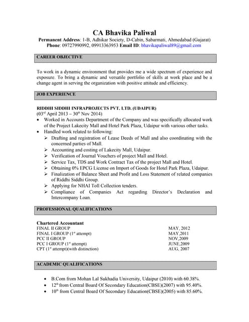 Resume-CA Bhavika Paliwal
