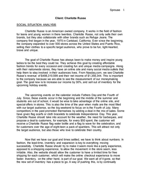 Social Situation Analysis 