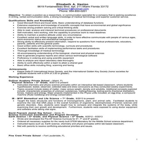 2016 Elizabeth Hanlon Resume (Researcher & Communication)