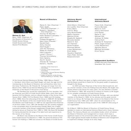 credit swisse Annual Report Part 4 Board of directors and advisory board of C...