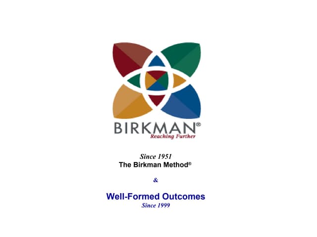 Birkman Presentation Overview