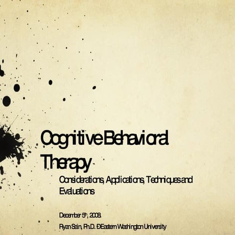 Cognitive Behavioral Therapy