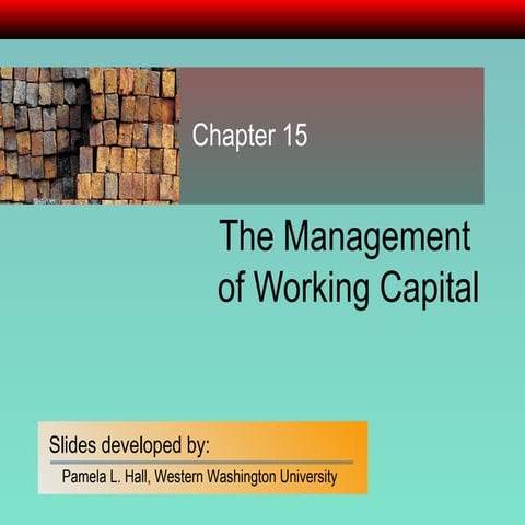 Chapter 15 The Management Of Working Capital