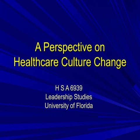 Perspective On Culture Change