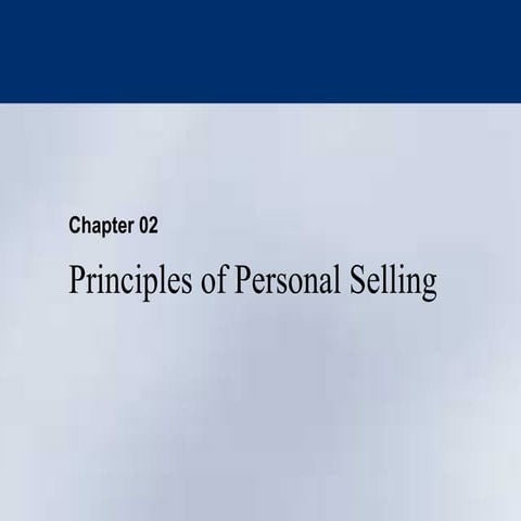 Principle of Personal Selling