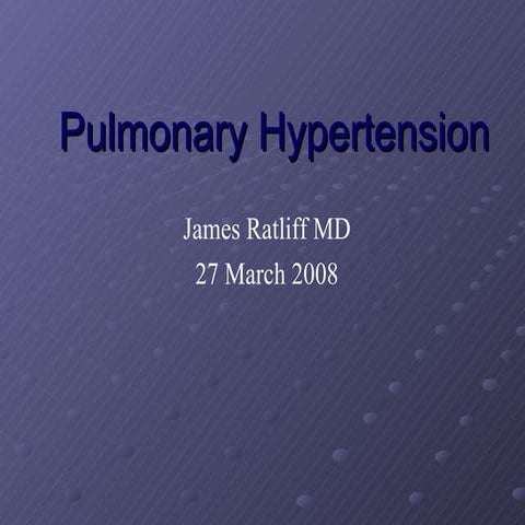 Pulmonary Hypertension 1